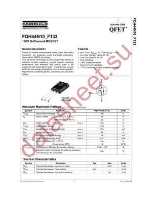 FQH44N10 datasheet  